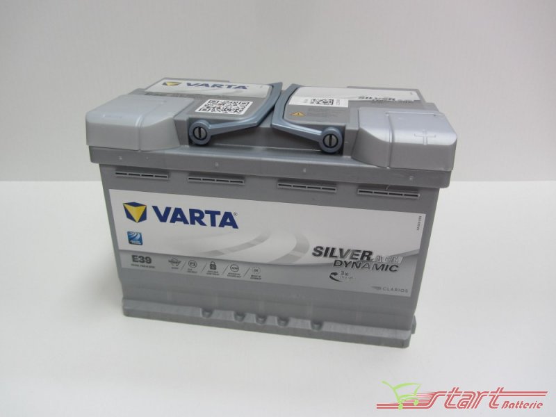 BATTERIA VARTA E39 AGM START-STOP PLUS 70AH 760A POS. A DX ULTIMA  GENERAZIONE